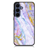 Marble Purple Gold Soft Samsung Galaxy S25 FE Case OV10965