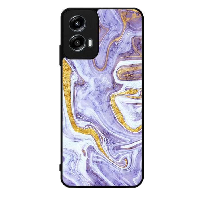 Beautifull Marble Purple and Gold Motorola Moto G Play 2024 Case OV11157