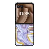 Beautifull Marble Purple and Gold Motorola Moto RAZR Plus 2025 Case OV11157