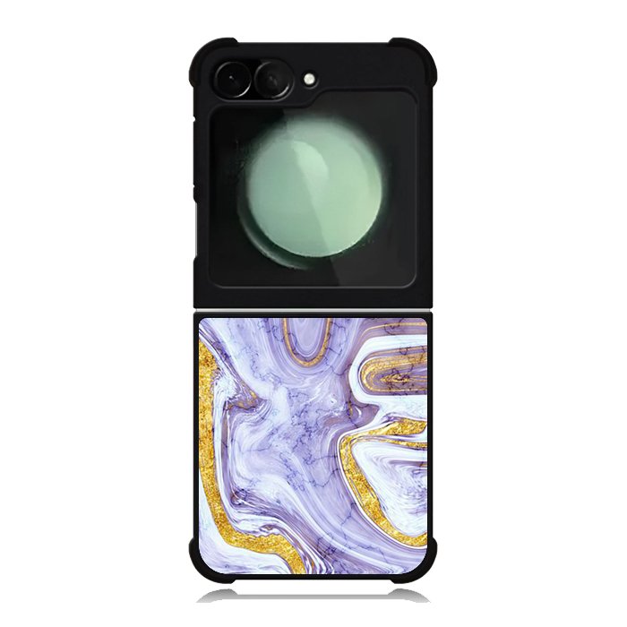 Beautifull Marble Purple and Gold Samsung Galaxy Z Flip 6 5G 2024 Case OV11157