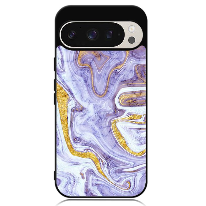 Beautifull Marble Purple and Gold Google Pixel 9 Pro XL Case OV11157