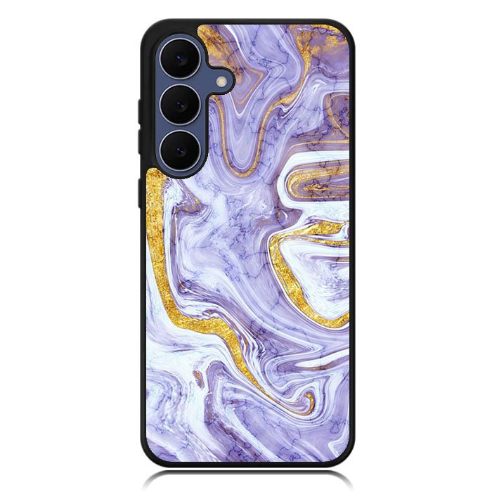 Beautifull Marble Purple and Gold Samsung Galaxy S25 FE Case OV11157