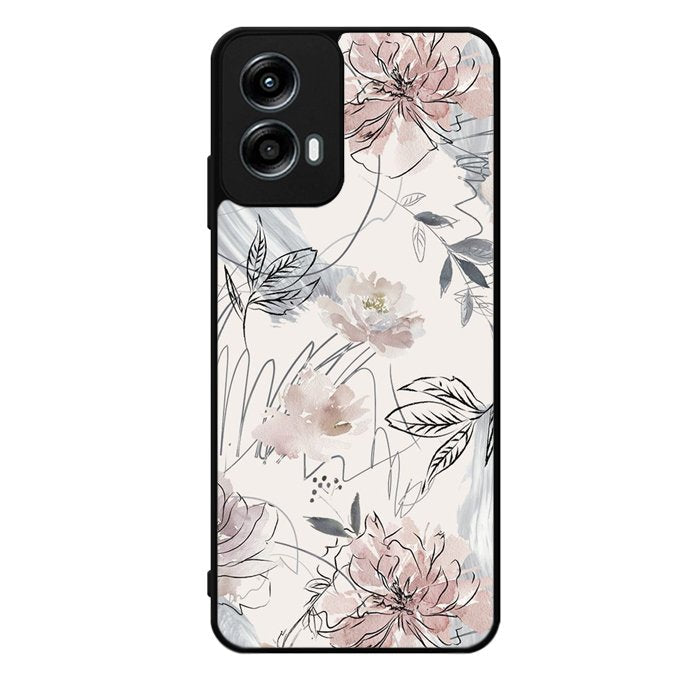 Aesthetic Floral Flower Motorola Moto G Play 2024 Case OV11137