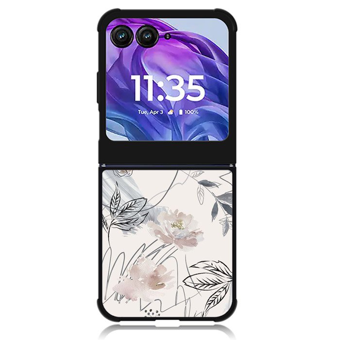 Aesthetic Floral Flower Motorola Moto Razr Plus 2024 , Moto Razr+ 2024 Case OV11137