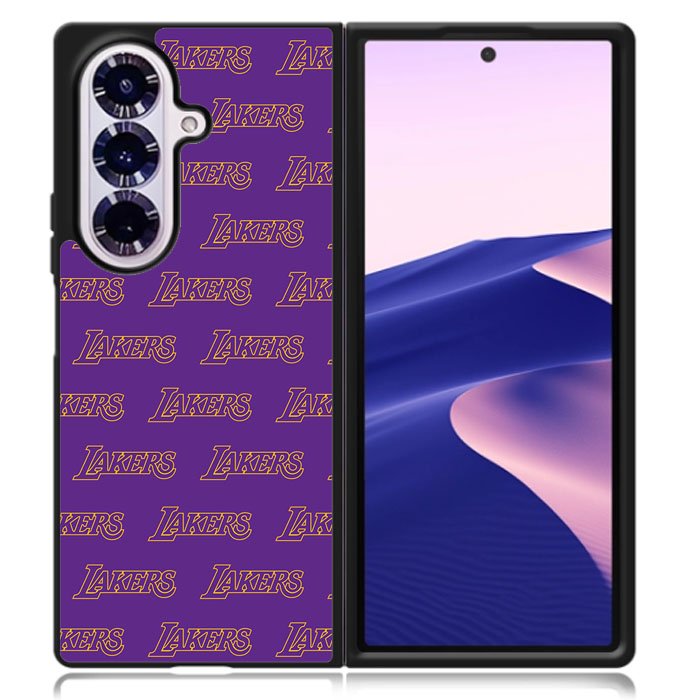 Lakers Pattern LA Samsung Galaxy Z Fold 7 Case OV10887