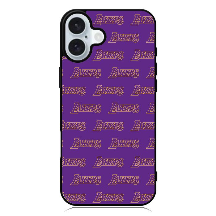 Lakers Pattern LA iPhone 16 Plus Case QC10887
