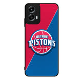 Red Blue Detroit Pistons Motorola Moto G Play 2024 Case OV10804