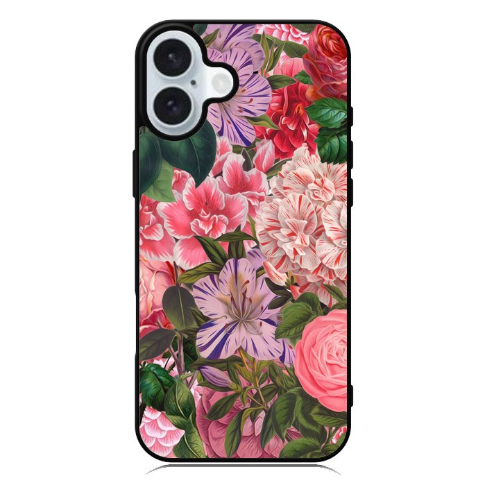 Floral Flower Pattern iPhone 16 Case QC10566