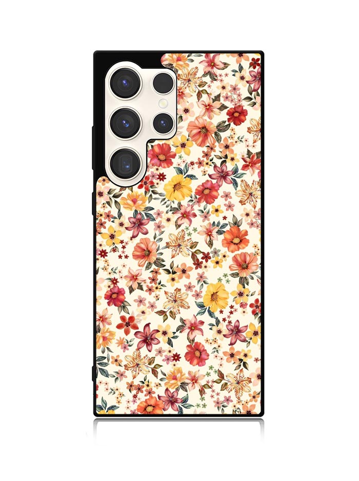 Floral Flower Vintage Samsung Galaxy S25 Ultra 5G Case QC10567
