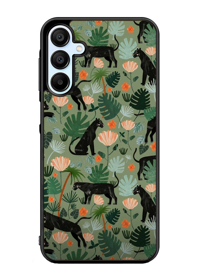 Black Panther on Flores Samsung Galaxy A35 5G Case OV10654