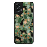 Black Panther on Flores Motorola Moto G Play 2024 Case OV10654