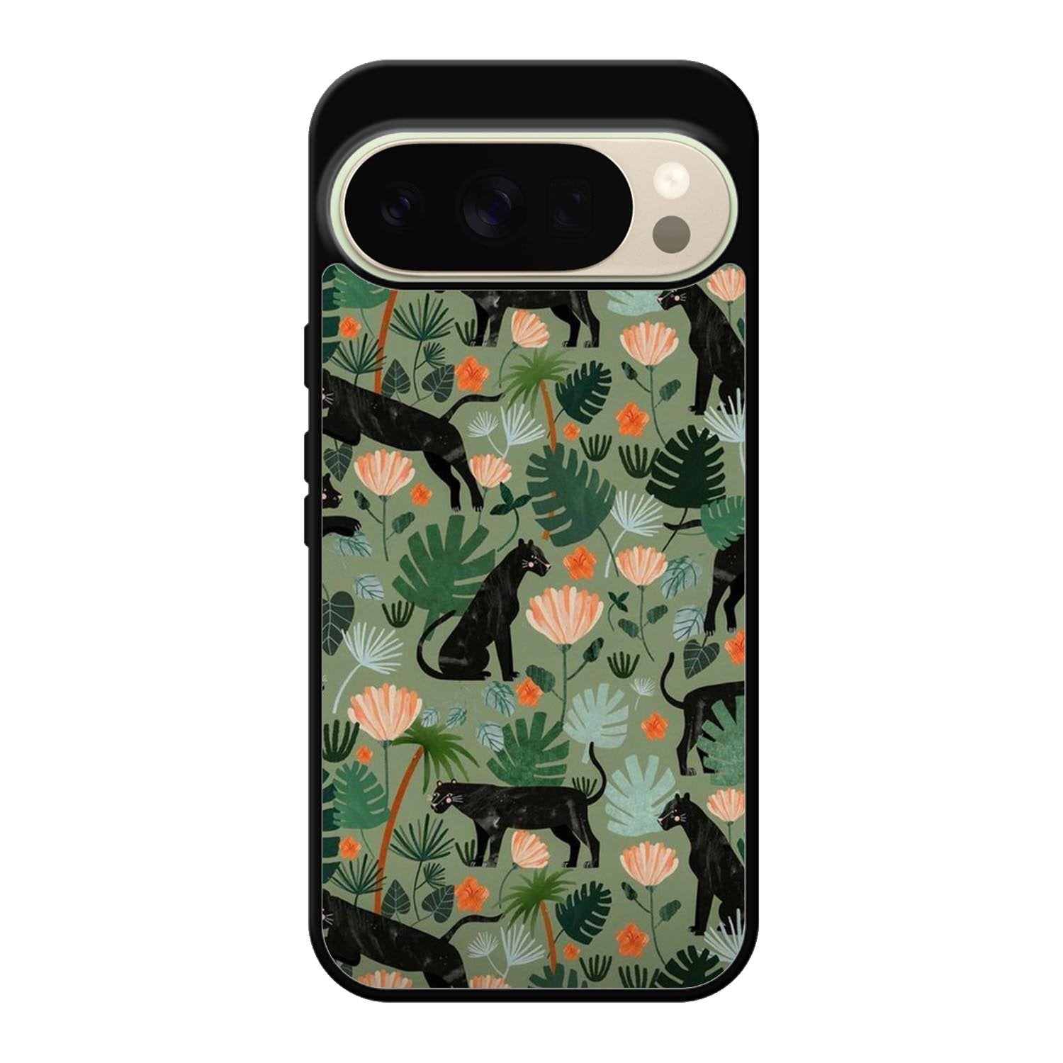 Black Panther on Flores Google Pixel 10 Pro Case QC10654