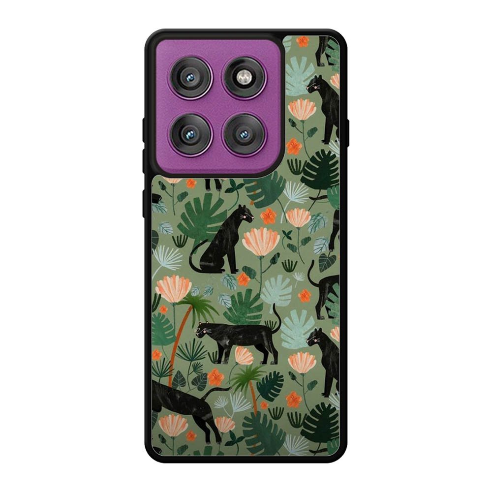 Black Panther on Flores Motorola Moto Edge 60 Pro Case QC10654