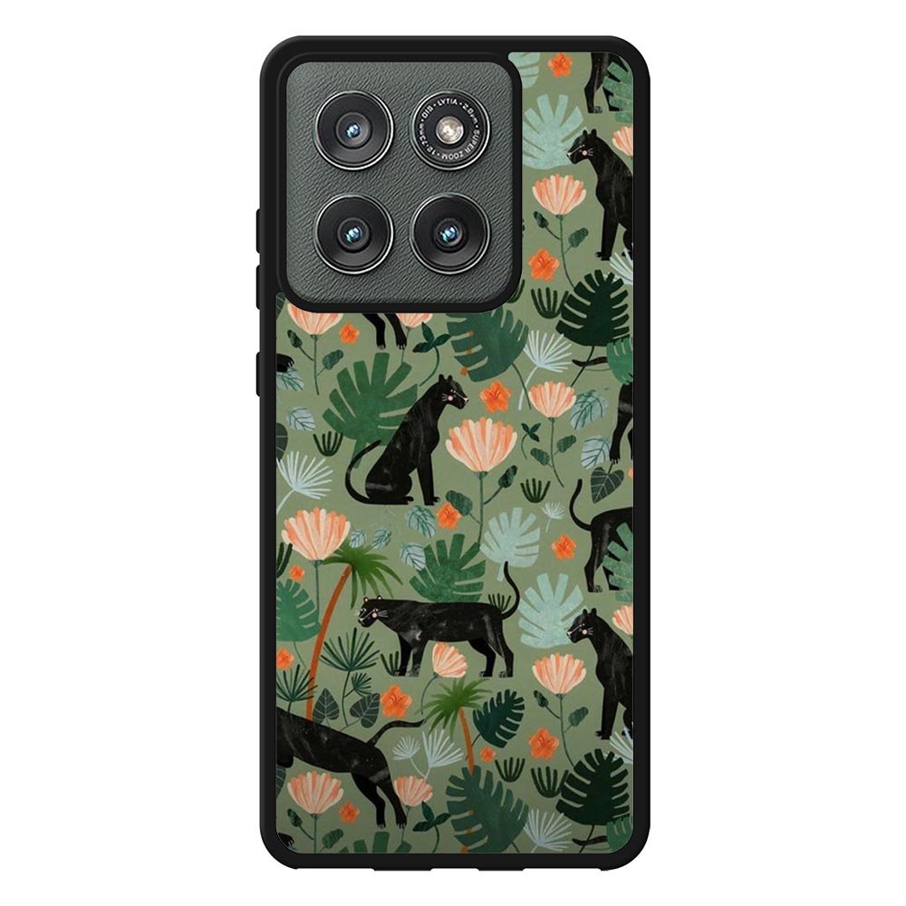 Black Panther on Flores Motorola Moto Edge 2025 Case QC10654
