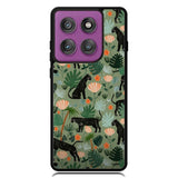 Black Panther on Flores Motorola Moto Edge 2025 | Moto Edge 60 Fusion | Moto Edge 60 Pro Case OV10654