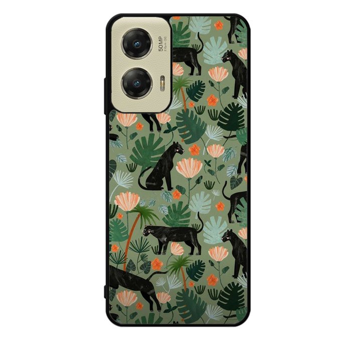 Black Panther on Flores Motorola Moto G Stylus 5G 2024 Case OV10654