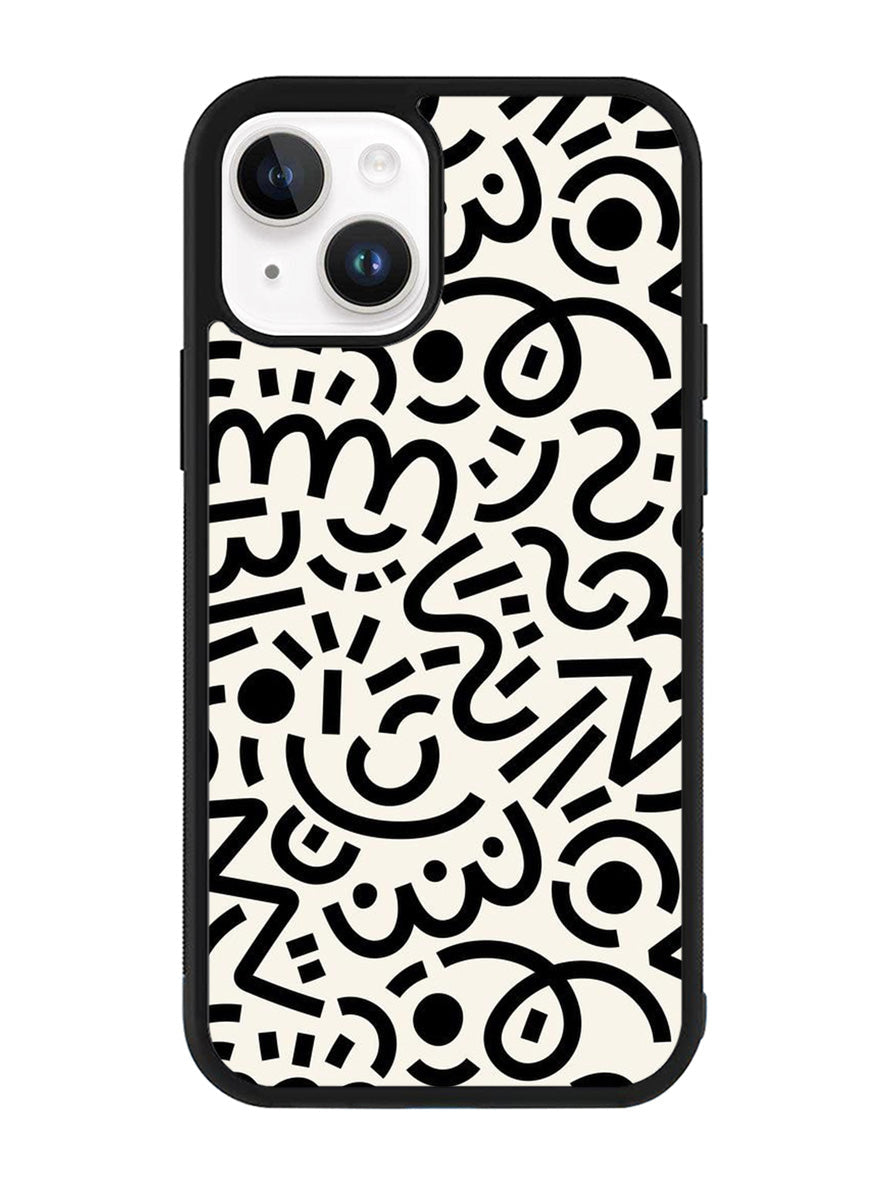 Abstract Doodle iPhone 14 Plus Case QC10626