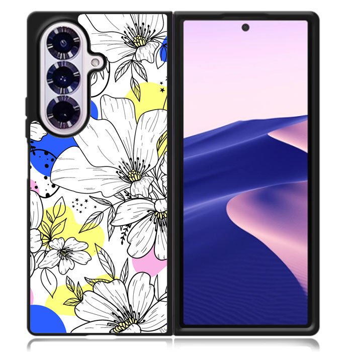 Floral Flower Color Samsung Galaxy Z Fold 7 Case OV10565