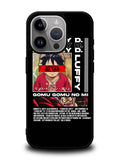 Monkey D luffy Gomu GOmu No iPhone 16 Pro Max Case QC10502