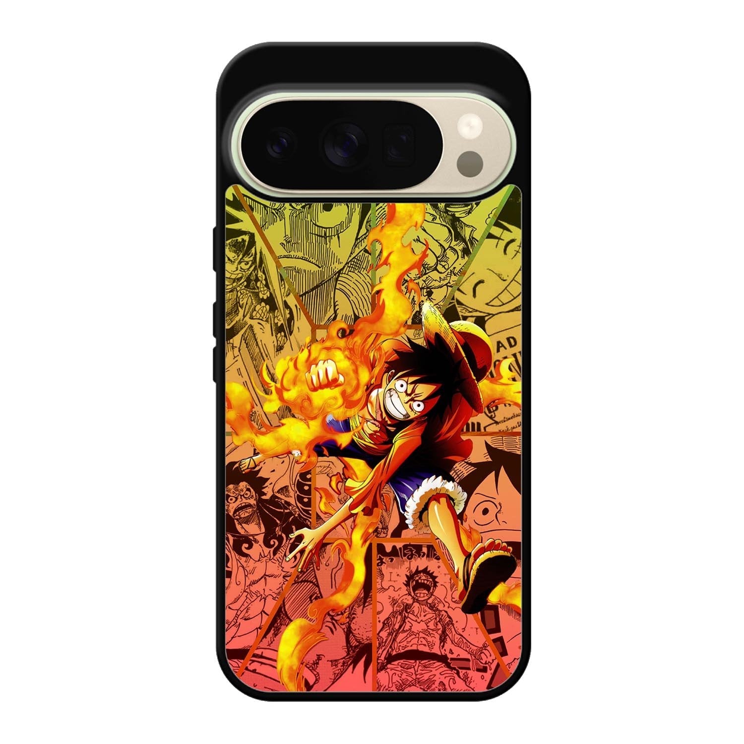 Fire Luffy One Piece Google Pixel 10 Pro Case QC10563