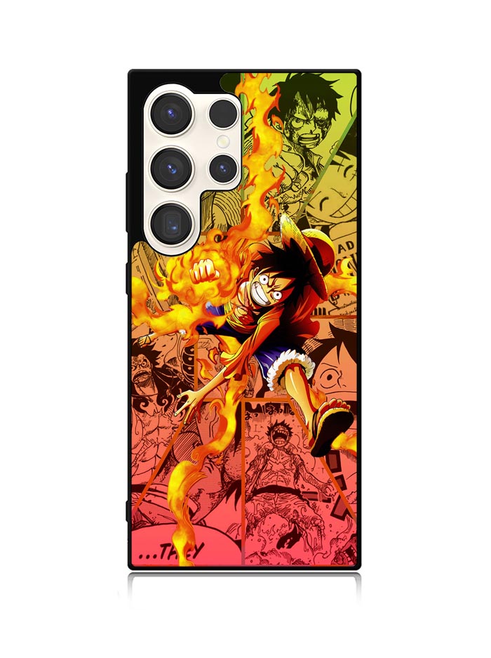 Fire Luffy One Piece Samsung Galaxy S23 Ultra 5G Case QC10563