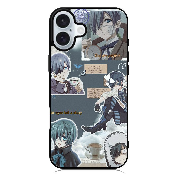 Ciel Phantomhive Anime iPhone 16 Plus Case QC10694
