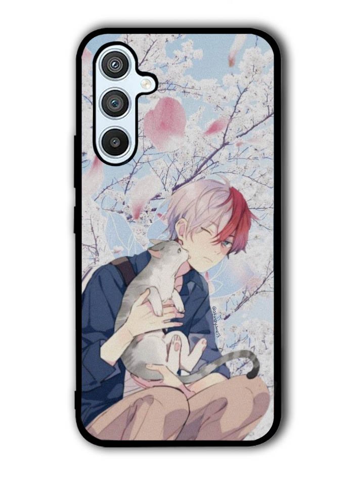 anime boy with cat Samsung Galaxy A14 5G Case QC0097