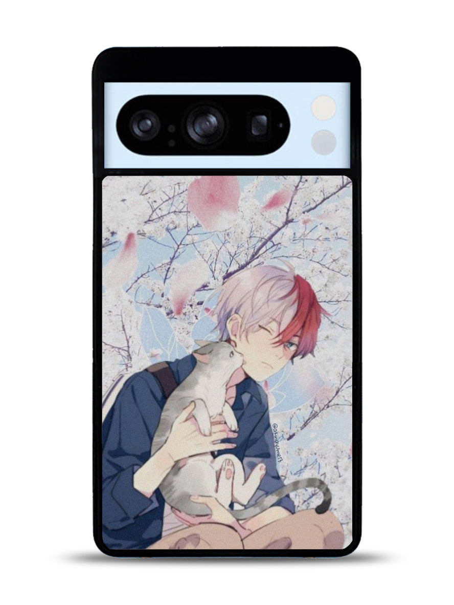 anime boy with cat Google Pixel 8 Pro Case QC0097