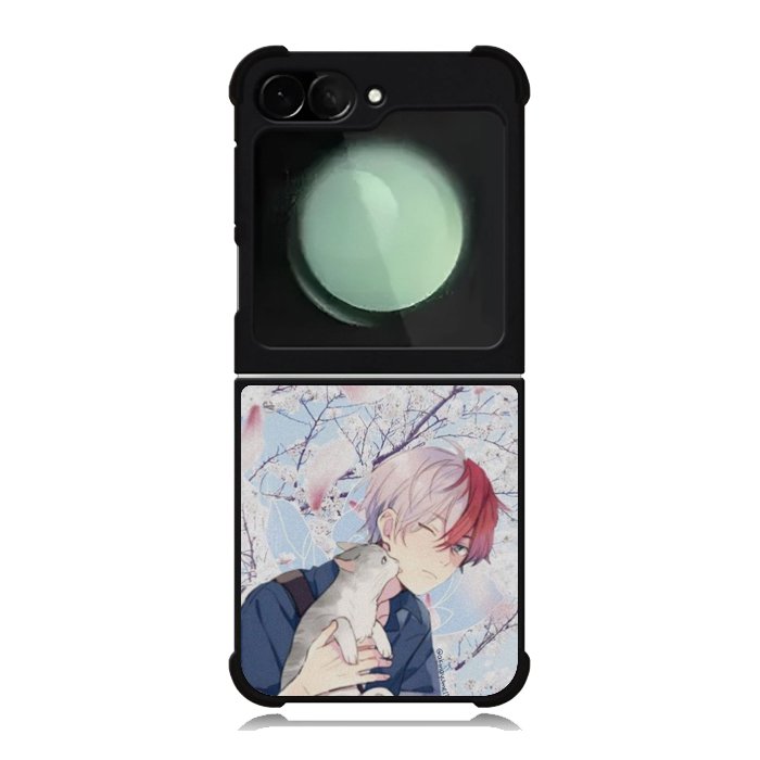 anime boy with cat Samsung Galaxy Z Flip 6 5G 2024 Case OV0097