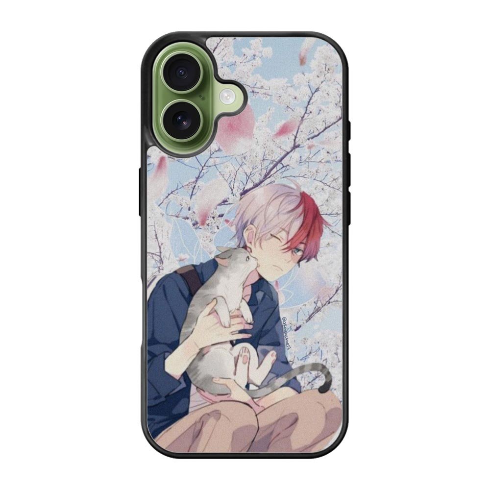 anime boy with cat iPhone 17 Case OV0097
