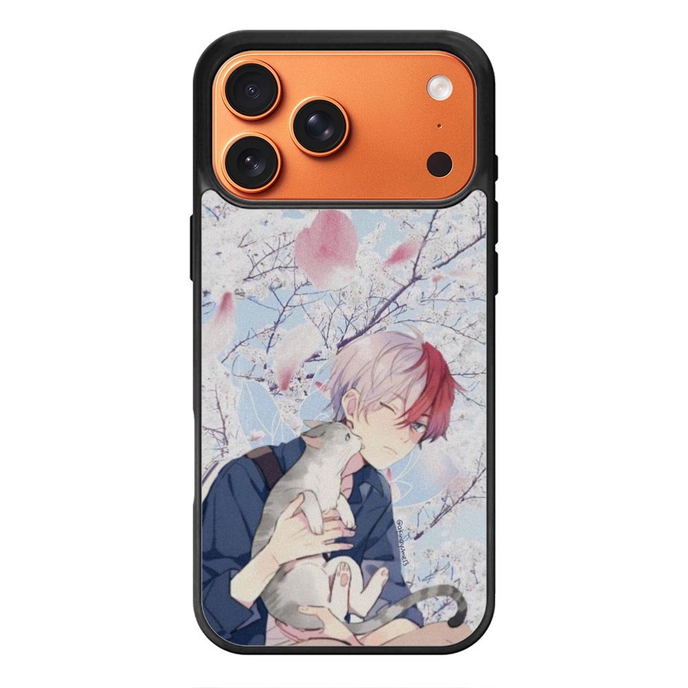 anime boy with cat iPhone 17 Pro Max Case OV0097