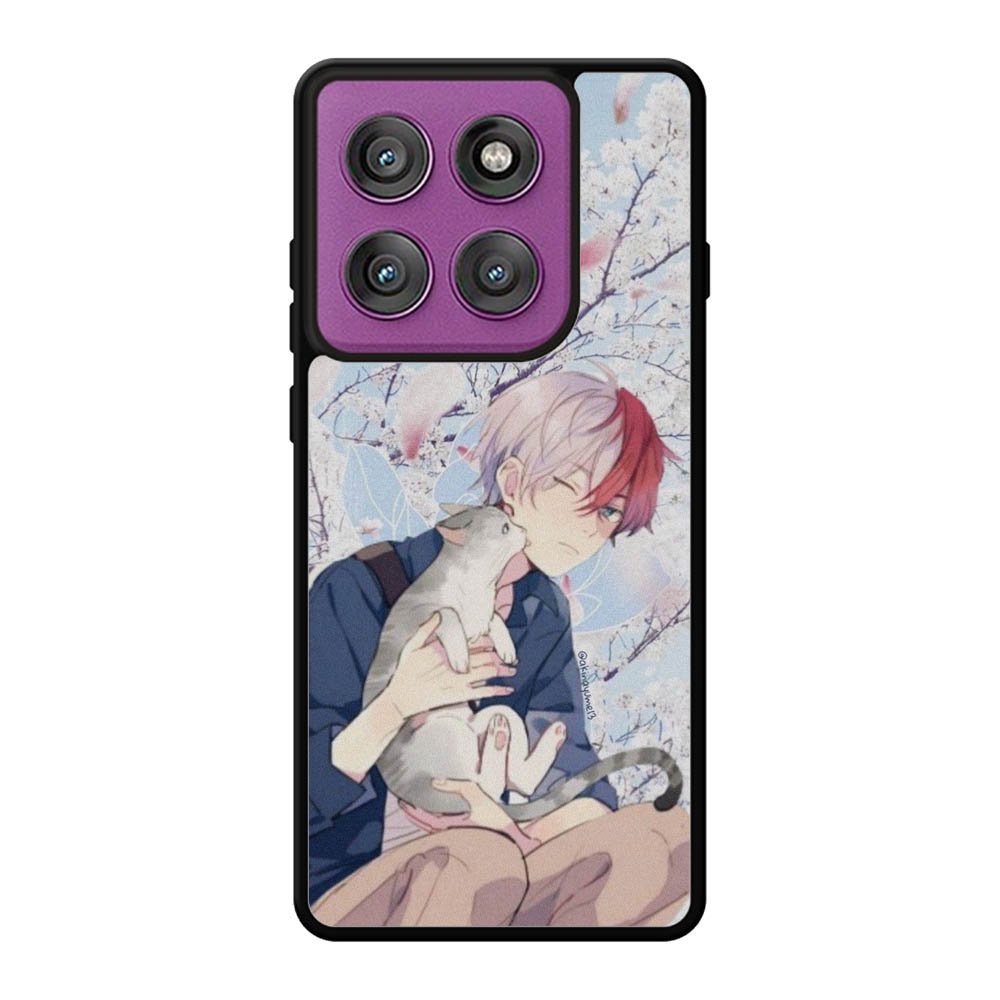 anime boy with cat Motorola Moto Edge 60 Pro Case OV0097