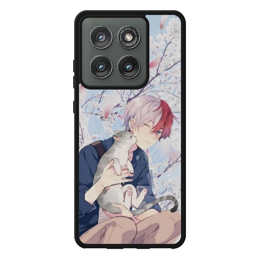 anime boy with cat Motorola Moto Edge 2025 Case OV0097