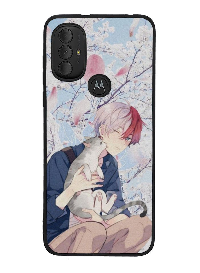 anime boy with cat Motorola Moto G Pure 2021 , Moto G Power 2022 Case OV0097