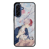 anime boy with cat Samsung Galaxy A17 Case OV0097