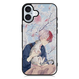 anime boy with cat iPhone 16 Case QC0097