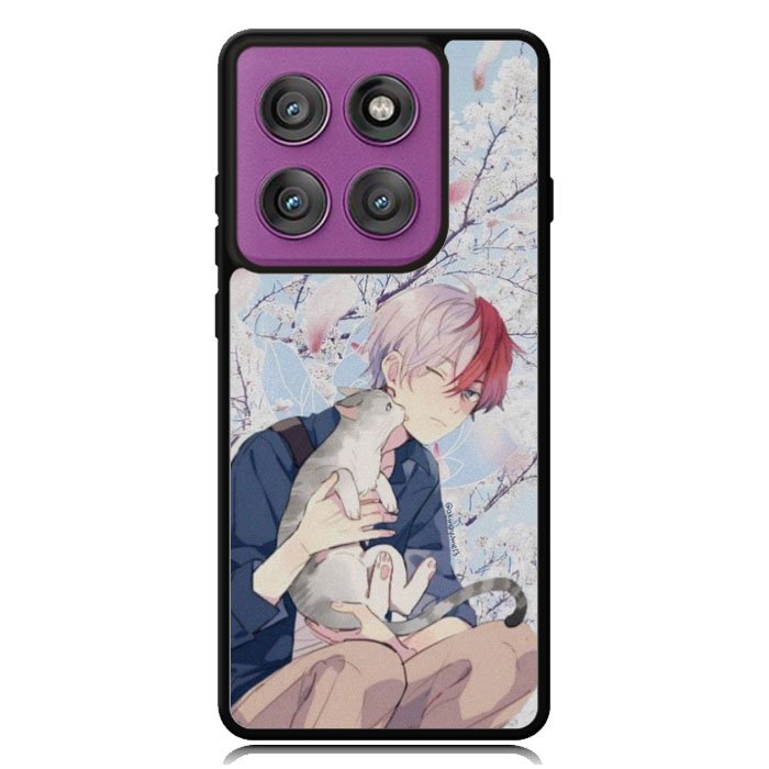anime boy with cat Motorola Moto Edge 2025 | Moto Edge 60 Fusion | Moto Edge 60 Pro Case OV0097