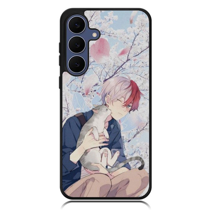 anime boy with cat Samsung Galaxy S25 FE Case OV0097