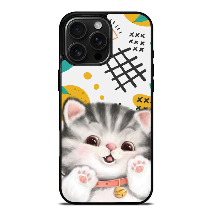 Aesthetic Cat Cute FLO0504 iPhone 16 Pro Max Case