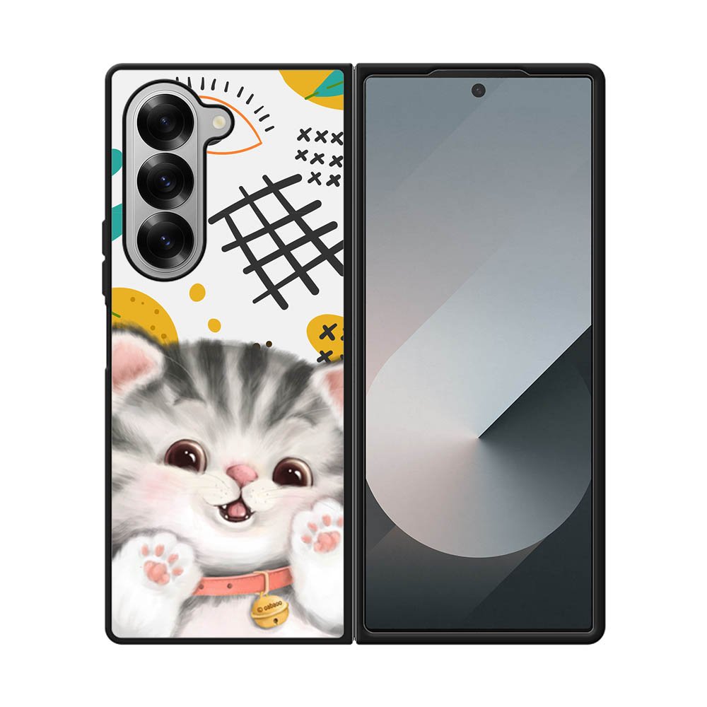 Aesthetic Cat Cute FLO0504 Samsung Galaxy Z Fold 7 5G Case
