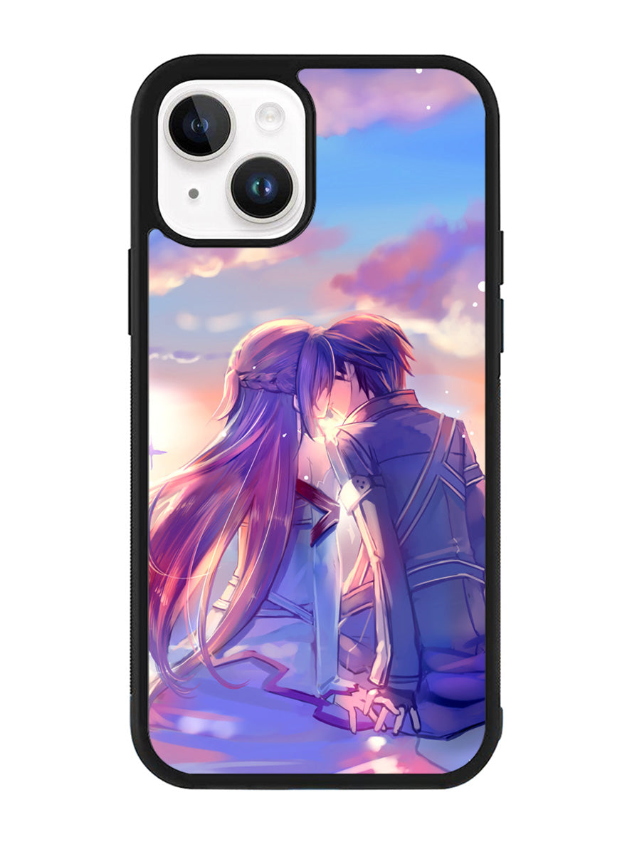 Anime Asuna Yuuki Kirito Sinon SAO iPhone 14 Plus Case QC0123