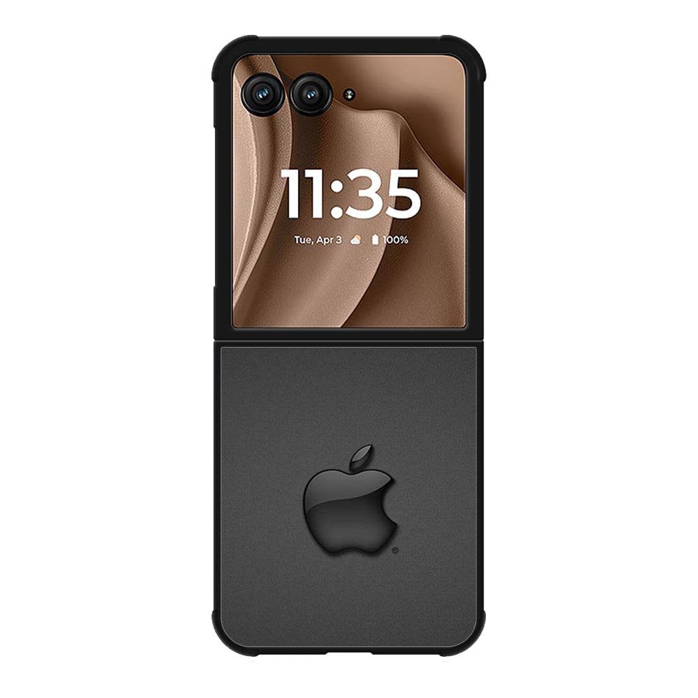 Apple Logo Black Motorola Moto RAZR Plus 2025 Case OV0134