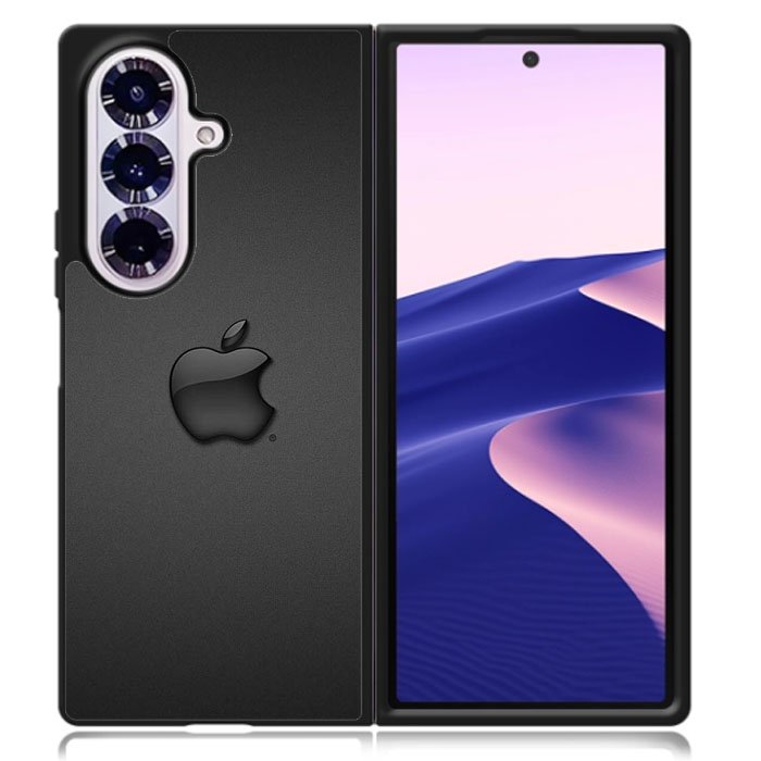 Apple Logo Black Samsung Galaxy Z Fold 7 Case OV0134