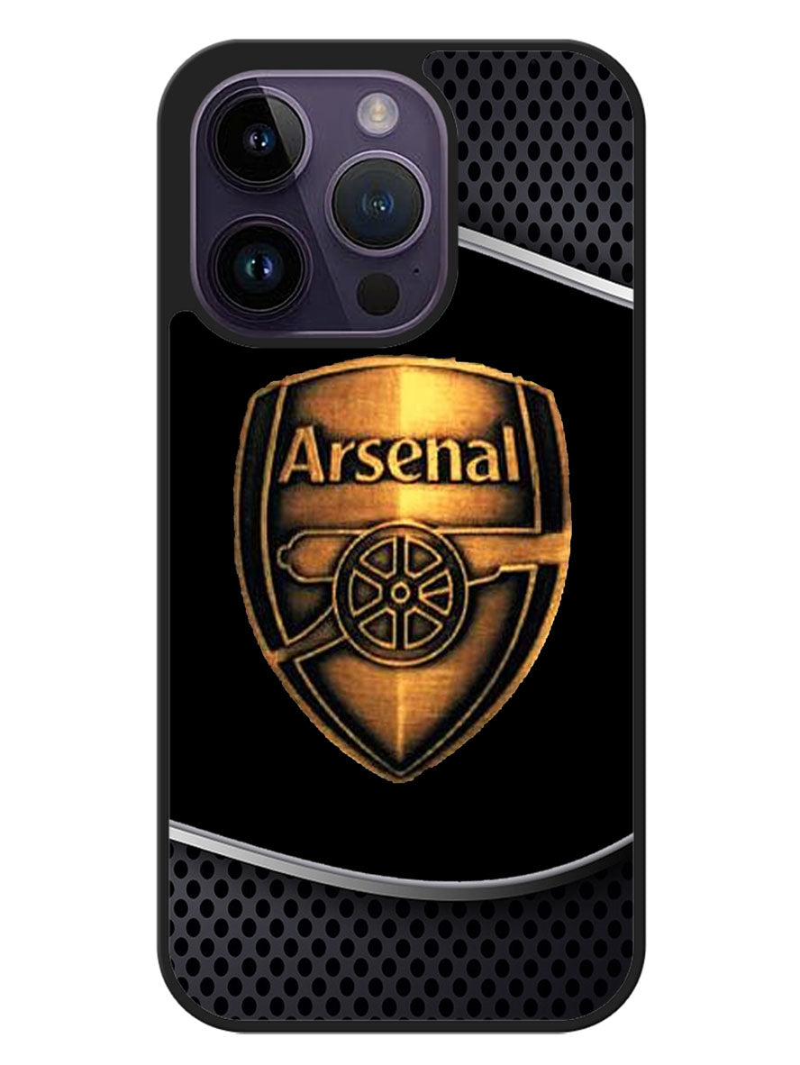 Arsenal Logo Gold 2nd iPhone 14 Pro Case