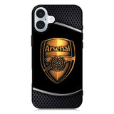Arsenal Logo Gold 2nd iPhone 16 Plus Case