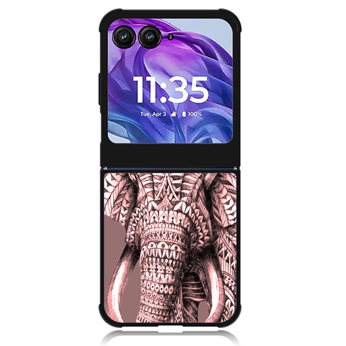 Aztec Elephants Motorola Moto Razr Plus 2024 , Moto Razr+ 2024 Case OV0216
