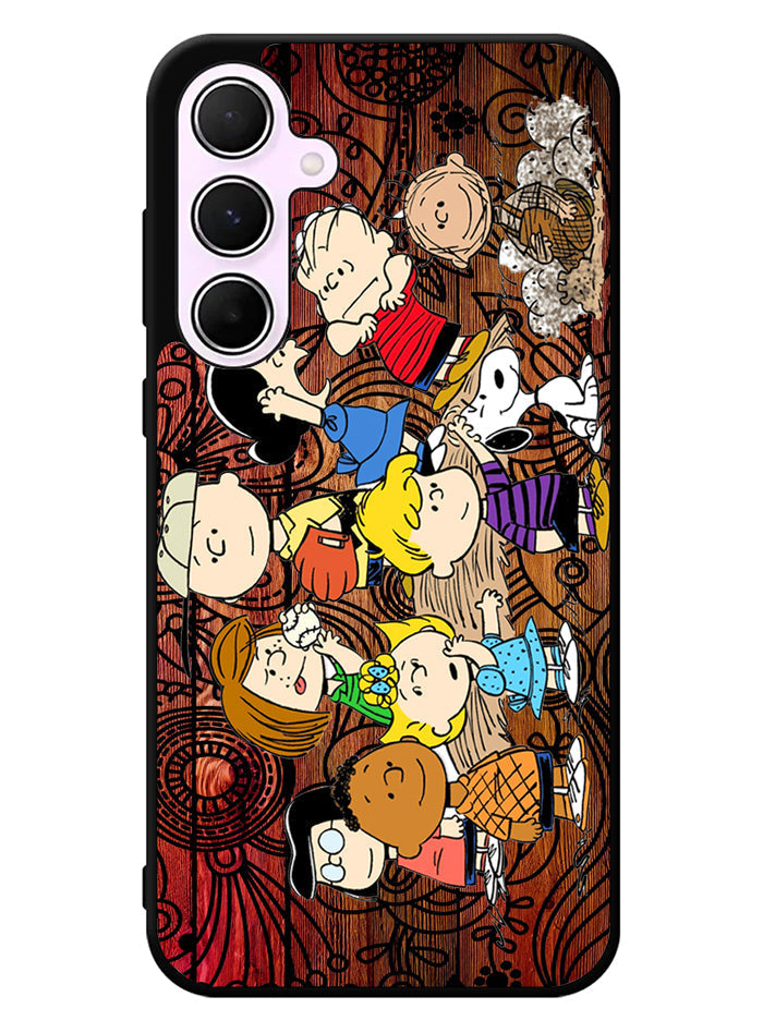 Peanuts In Background Wood Art Samsung Galaxy A35 5G Case