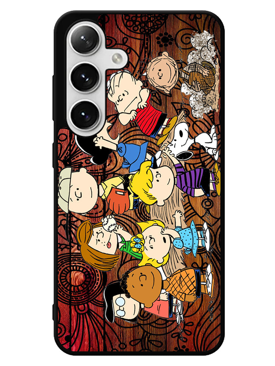 Peanuts In Background Wood Art Samsung Galaxy S24 5G Case