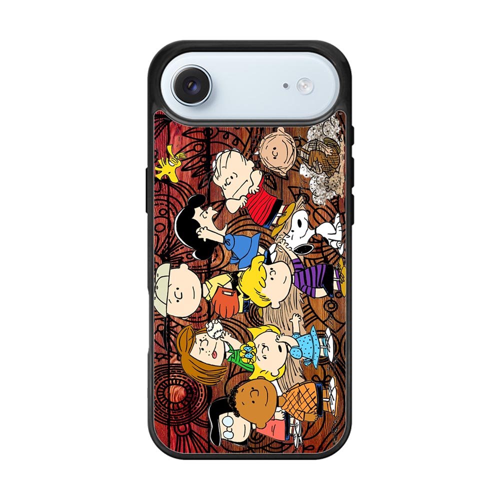 Peanuts In Background Wood Art iPhone Air Case