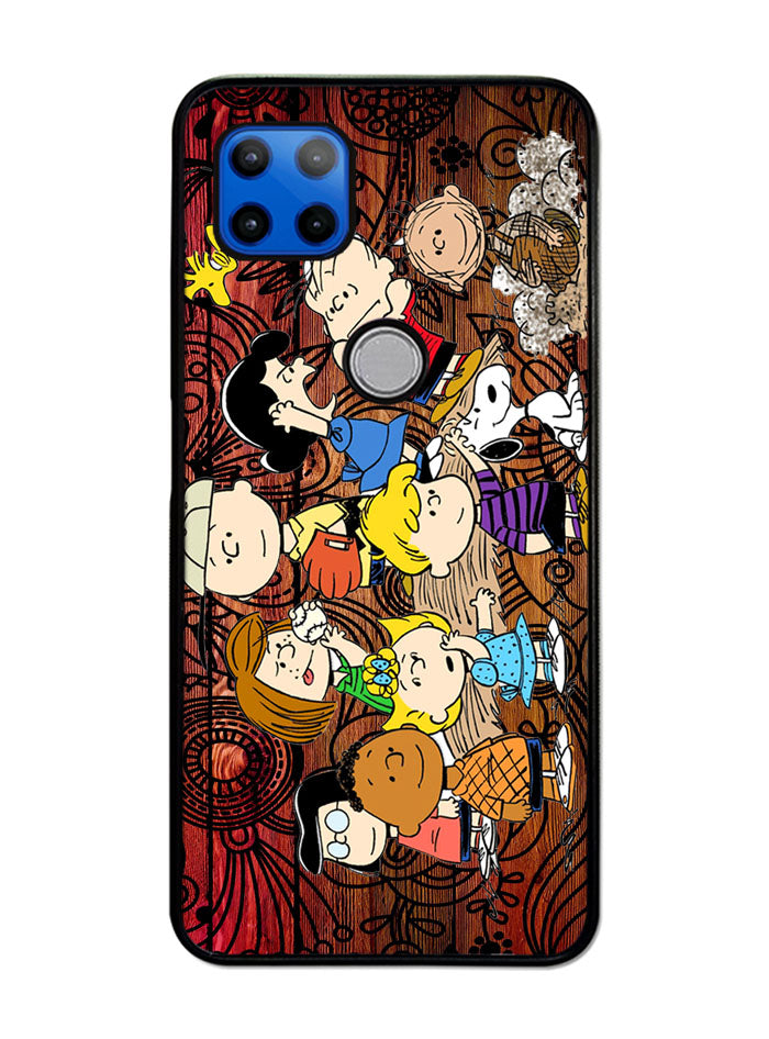 Peanuts In Background Wood Art Motorola Moto G 5G Case , Moto One 5G Ace Case